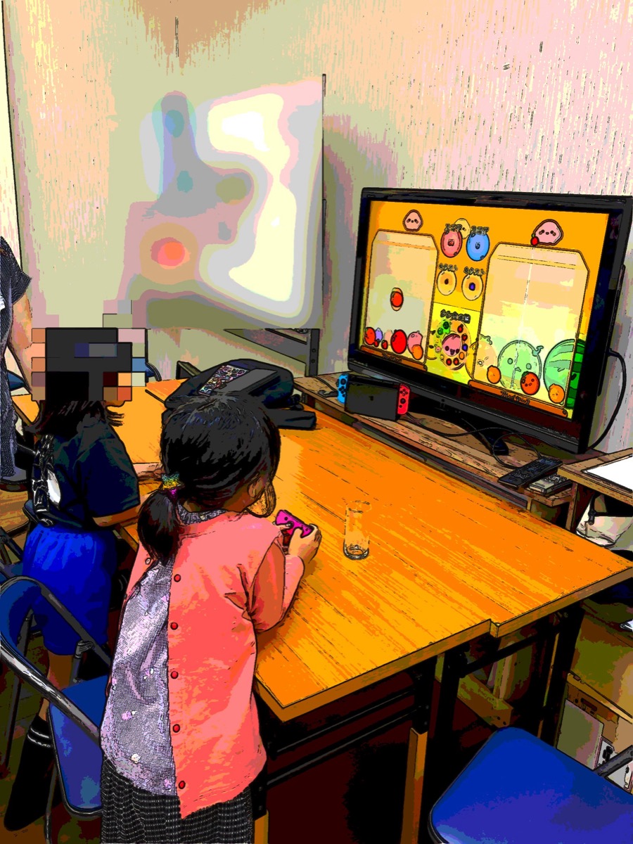 ゲームを楽しむ子どもたちの様子