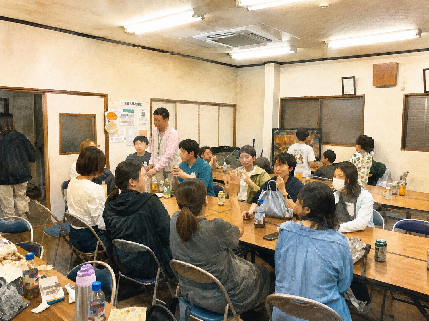 大人たちが交流している様子