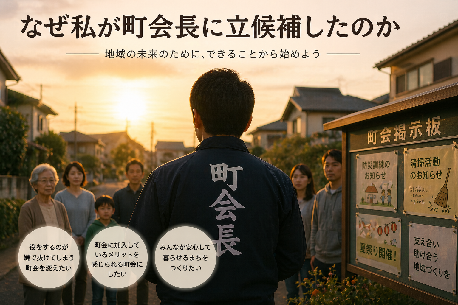なぜ私が町会長に立候補したのか